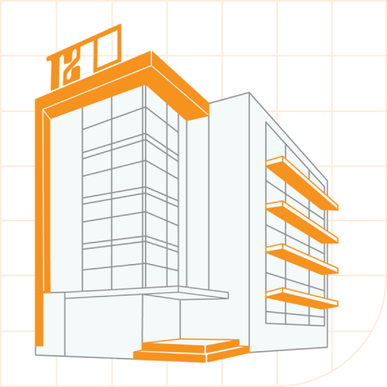 Tehnozavod building ilustration